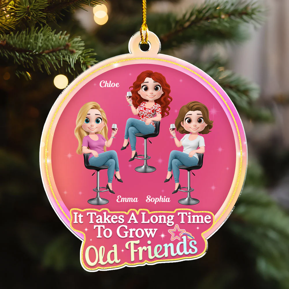 My Best Besties - Personalized Custom Acrylic Ornament - Image 2