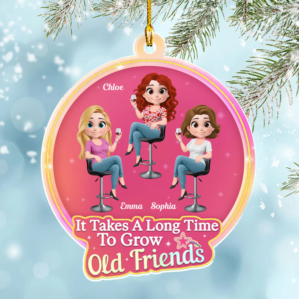 My Best Besties - Personalized Custom Acrylic Ornament - Image 3