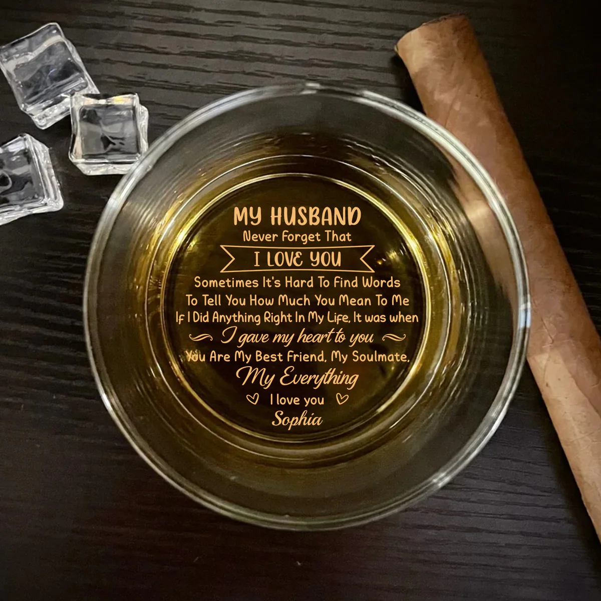 My Best Friend My Husband - Personalized Custom Engraved Whiskey Glass - Image 4