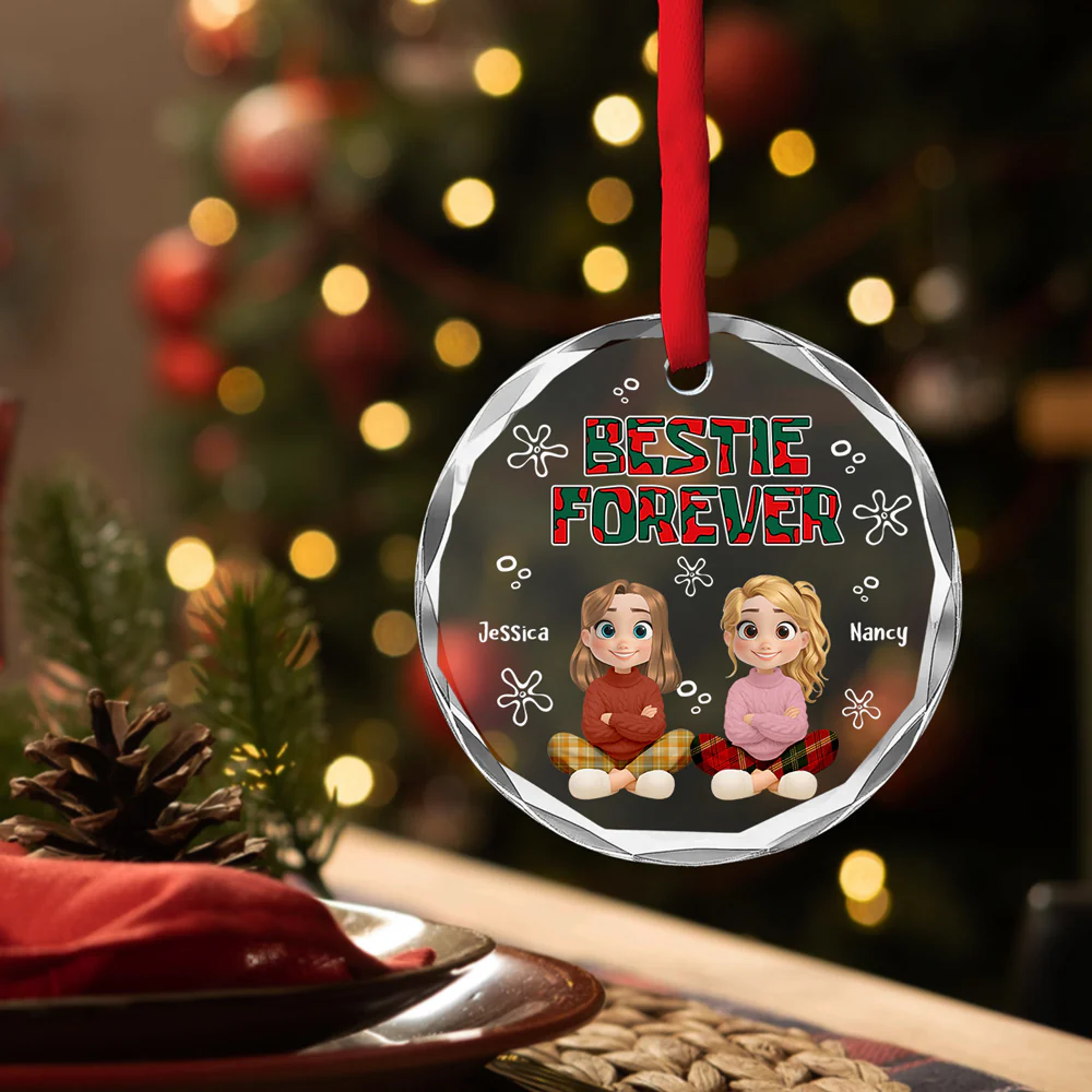 My Best Girl - Personalized Custom Glass Ornament - Image 4