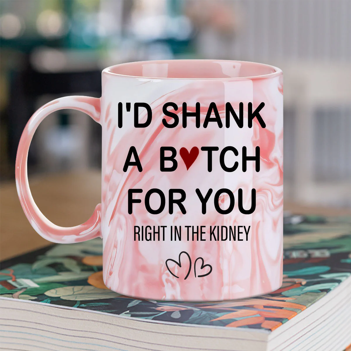 My Besties - Personalized Custom Pink Marble Mug - Image 3