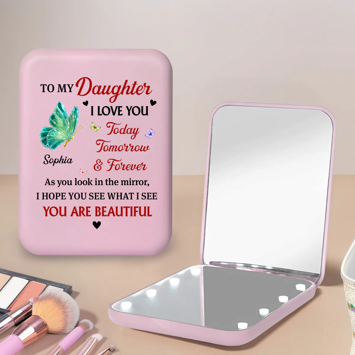 My Blessing - Personalized Custom LED Pocket Mirror - Image 3