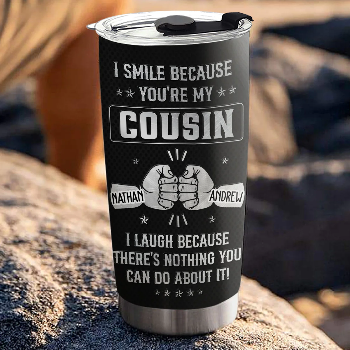 My Bond With Brother - Personalized Custom Tumbler - Image 3
