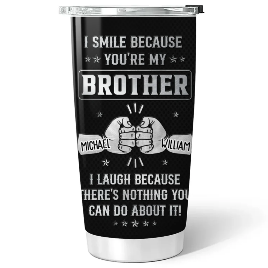 My Bond With Brother - Personalized Custom Tumbler - Image 6