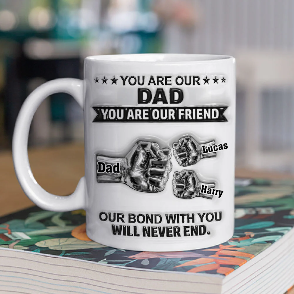 My Bond With Daddy - Personalized Custom 3D Inflated Effect Mug - Image 3