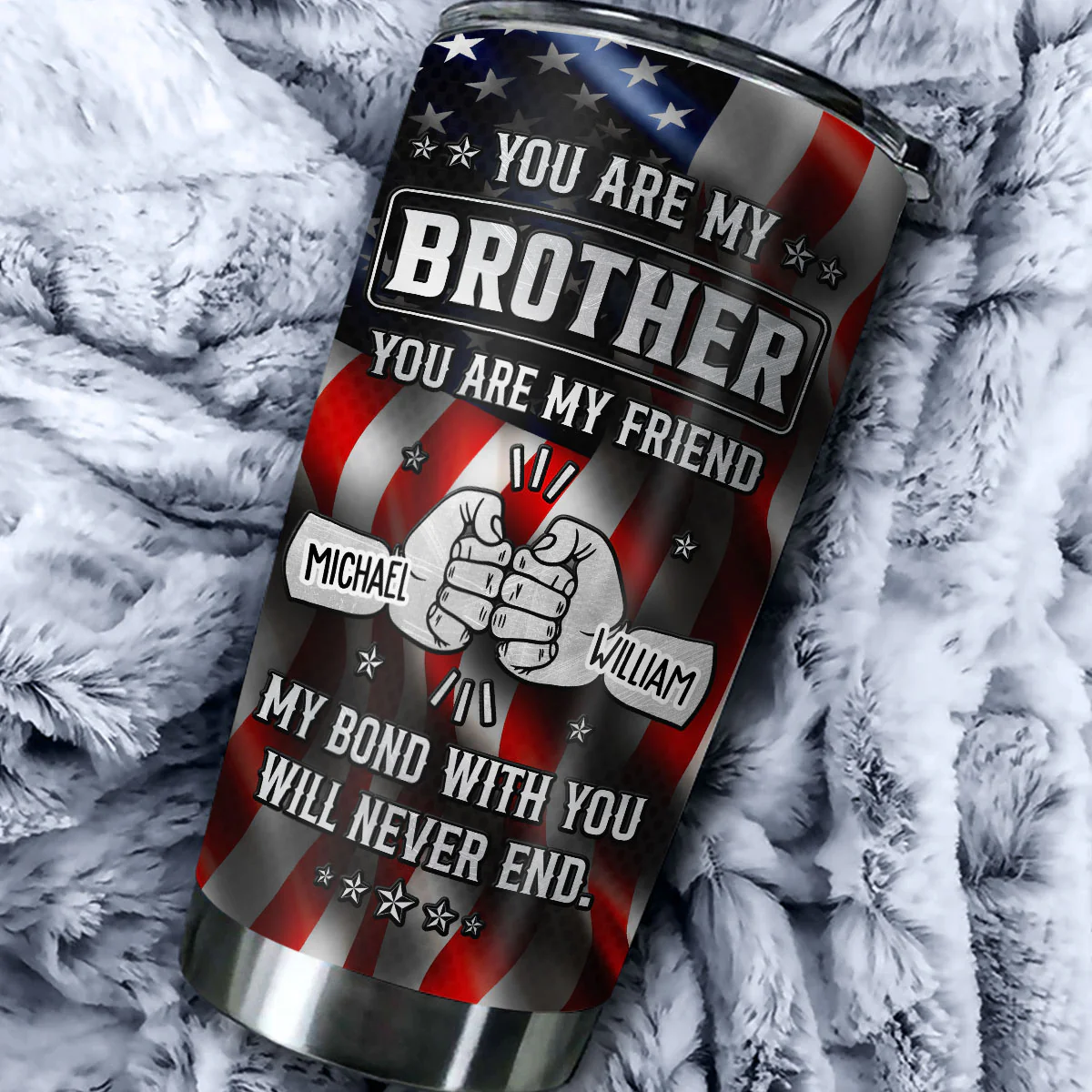 My Bond With You American - Personalized Custom Tumbler - Image 2
