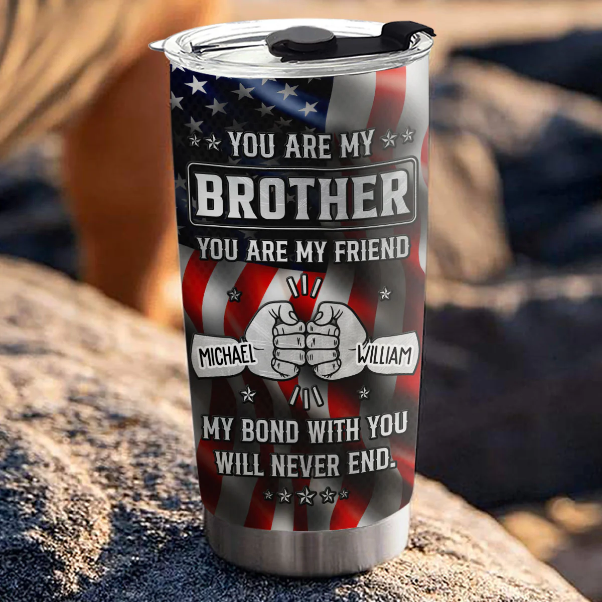 My Bond With You American - Personalized Custom Tumbler - Image 5