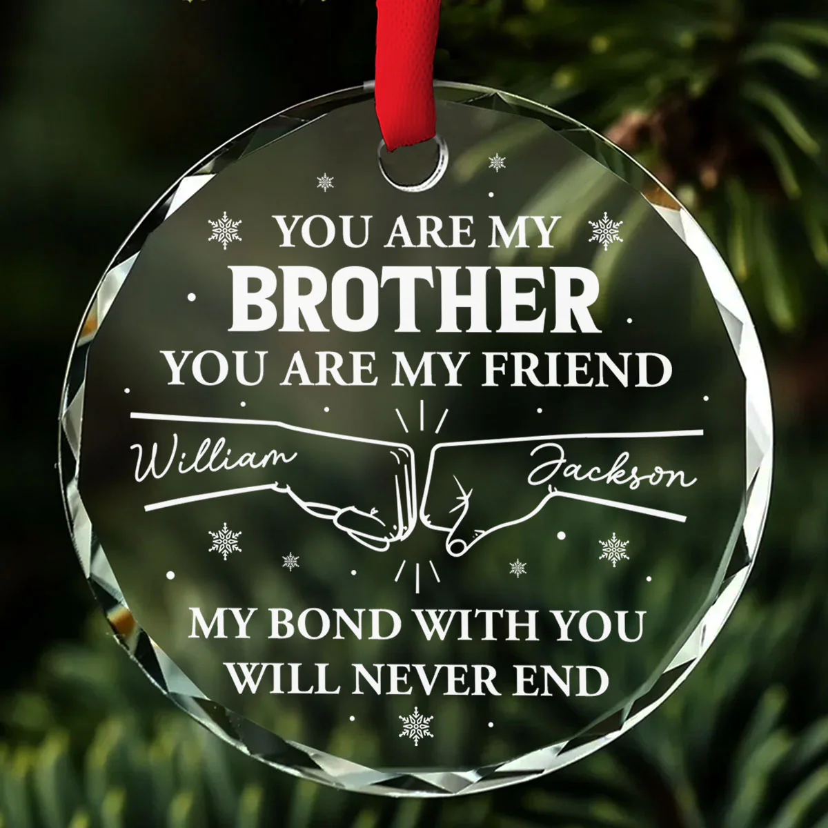 My Bond With You - Personalized Custom Glass Ornament