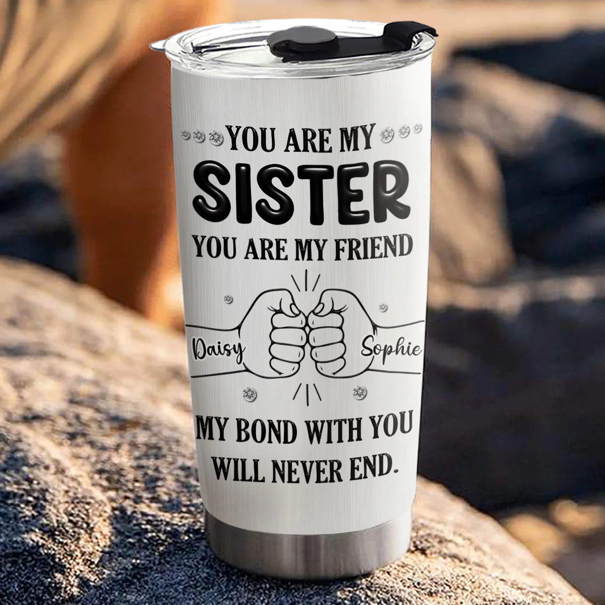 My Bond With You Sister - Personalized Custom Tumbler - Image 5