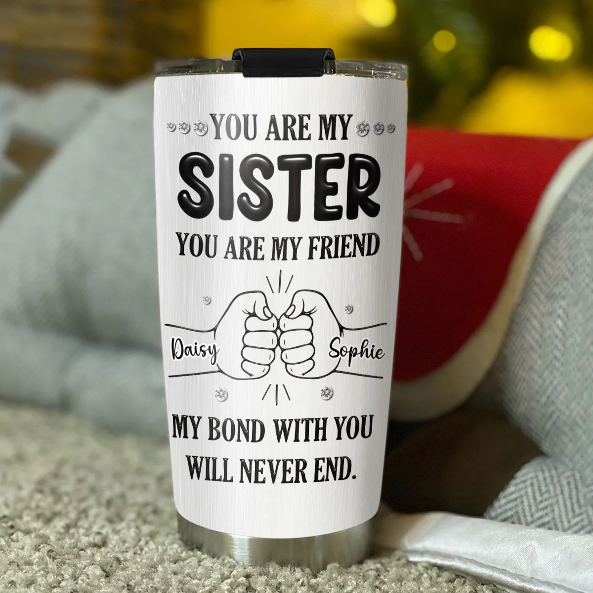 My Bond With You Sister - Personalized Custom Tumbler - Image 6