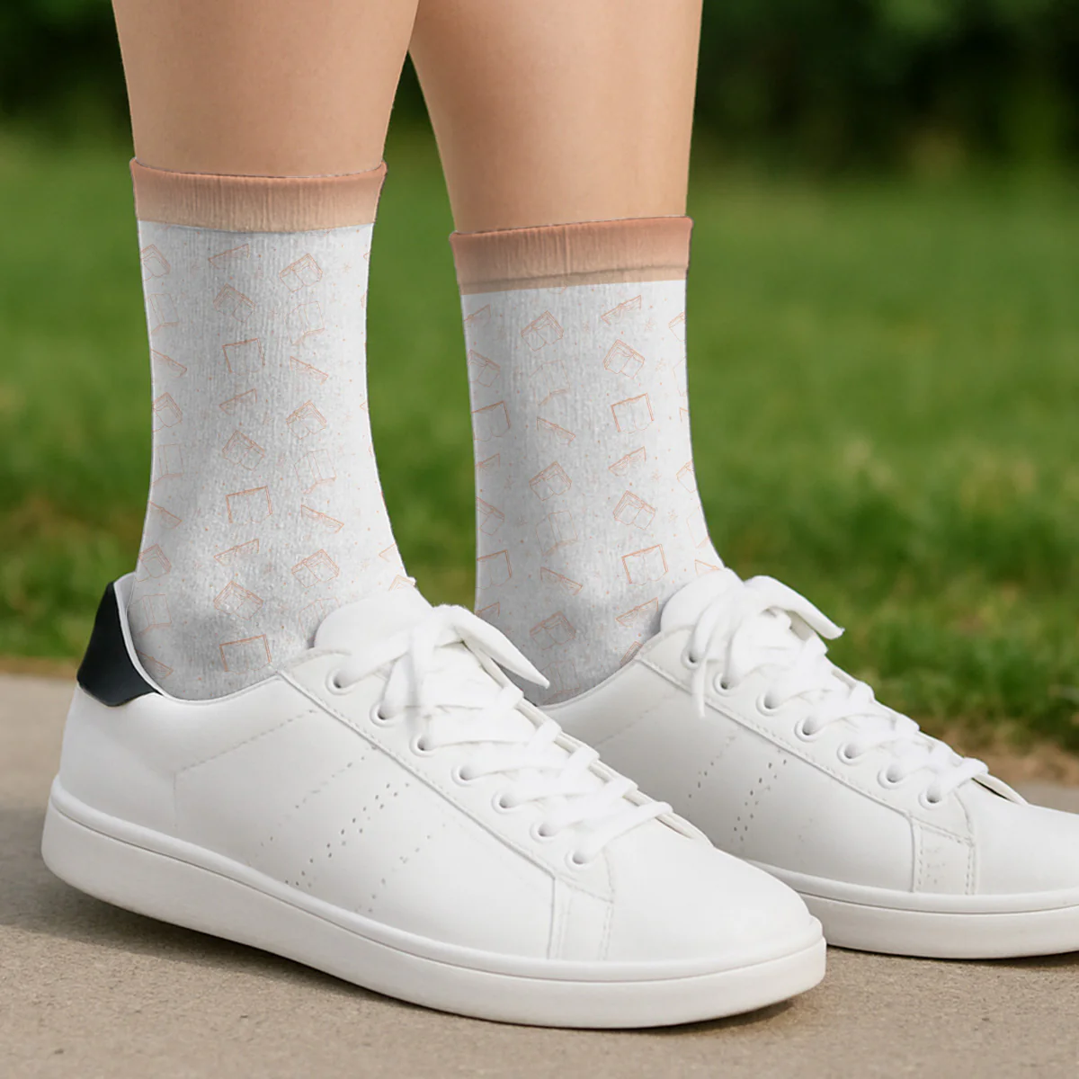 My Book Reading Socks - Personalized Custom Crew Socks - Image 3