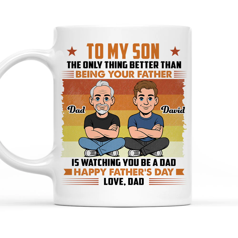 My Boy Grew Into A Dad - Personalized Custom Coffee Mug