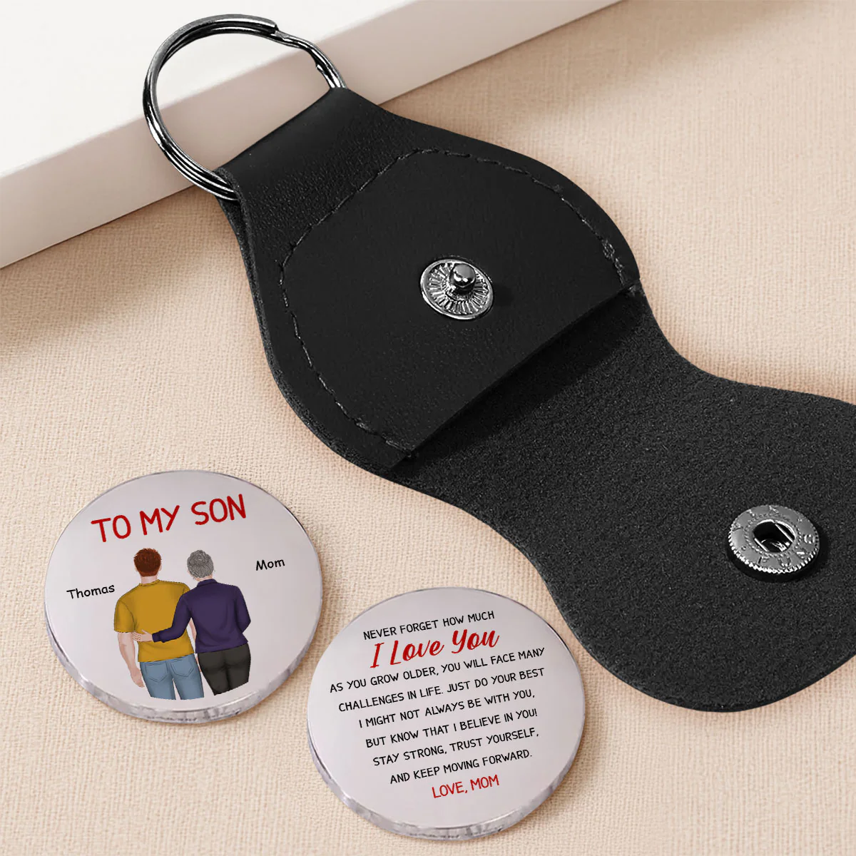 My Boy My Son From Mom - Personalized Custom Pocket Hug - Image 2