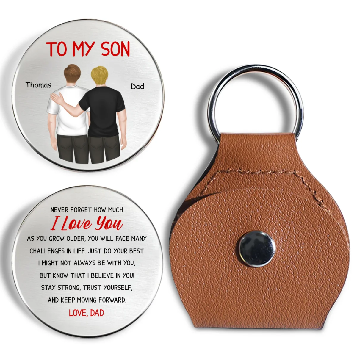 My Boy My Son - Personalized Custom Pocket Hug - Image 6