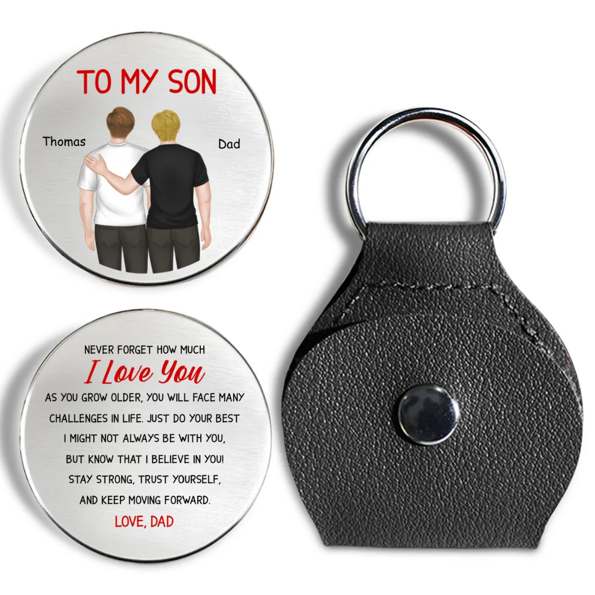 My Boy My Son - Personalized Custom Pocket Hug - Image 7