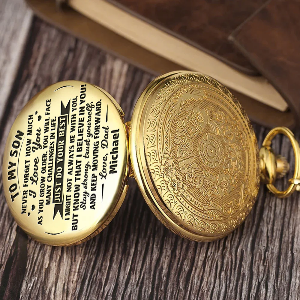 My Boy My Son - Personalized Custom Pocket Watch - Image 3