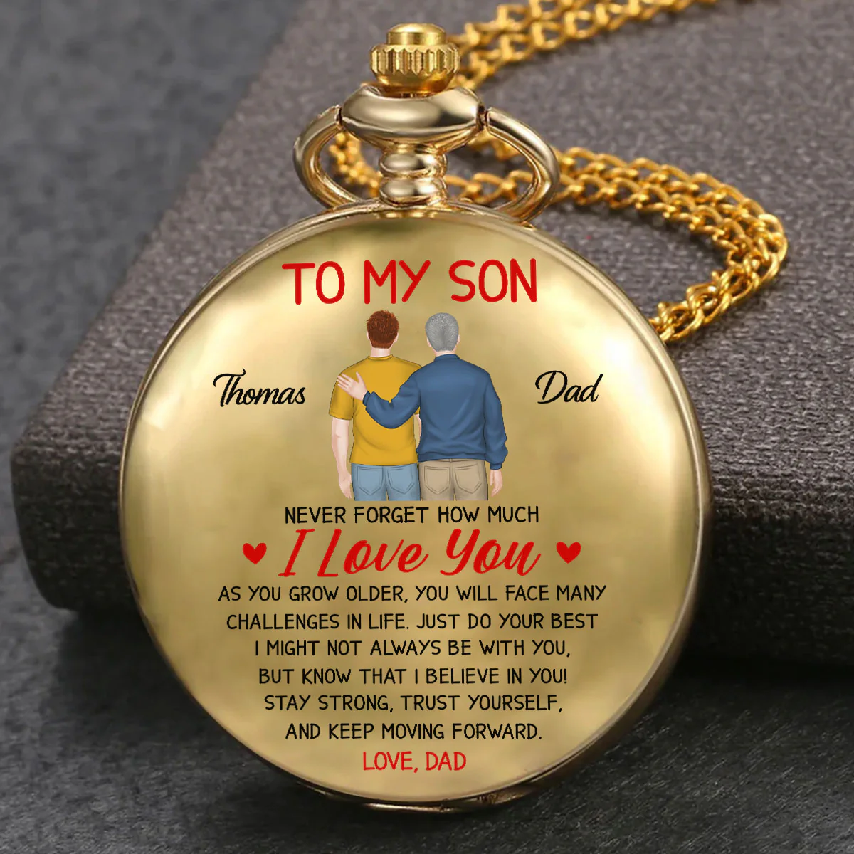 My Boy My Son - Personalized Custom Print Pocket Watch