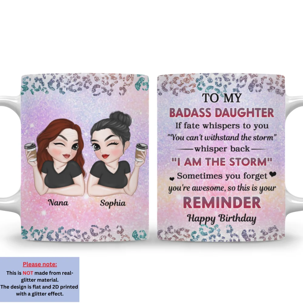 My Brave Granddaughter - Personalized Custom Coffee Mug - Image 8