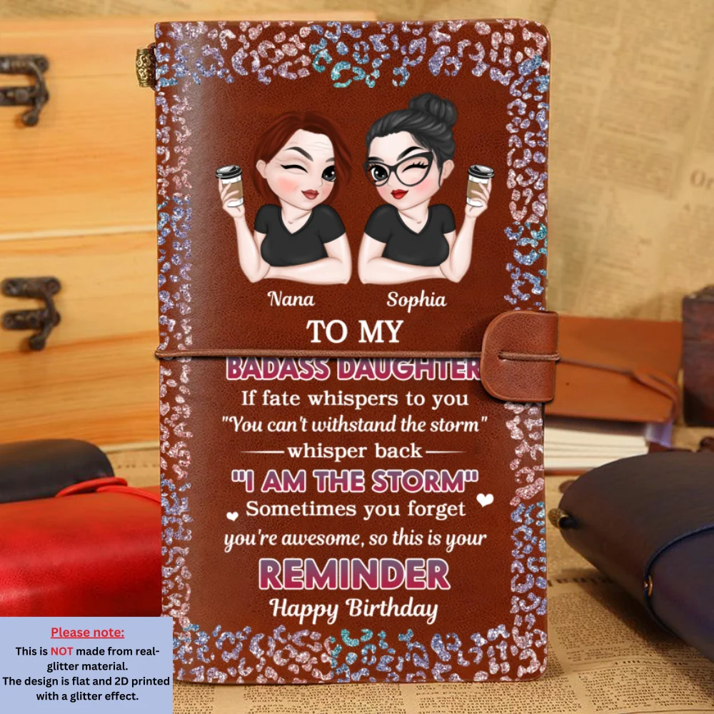 My Brave Granddaughter - Personalized Custom Vintage Journal - Image 5