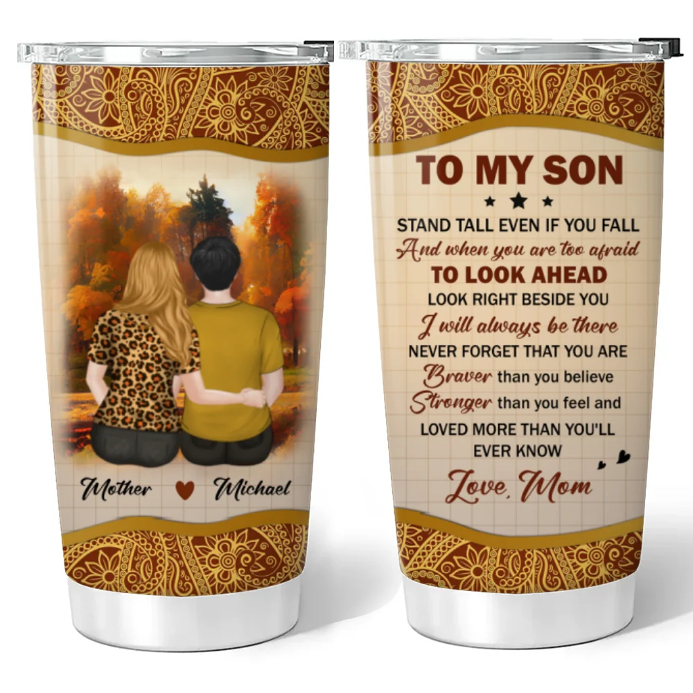 My Brave Grandson - Personalized Custom Tumbler - Image 6