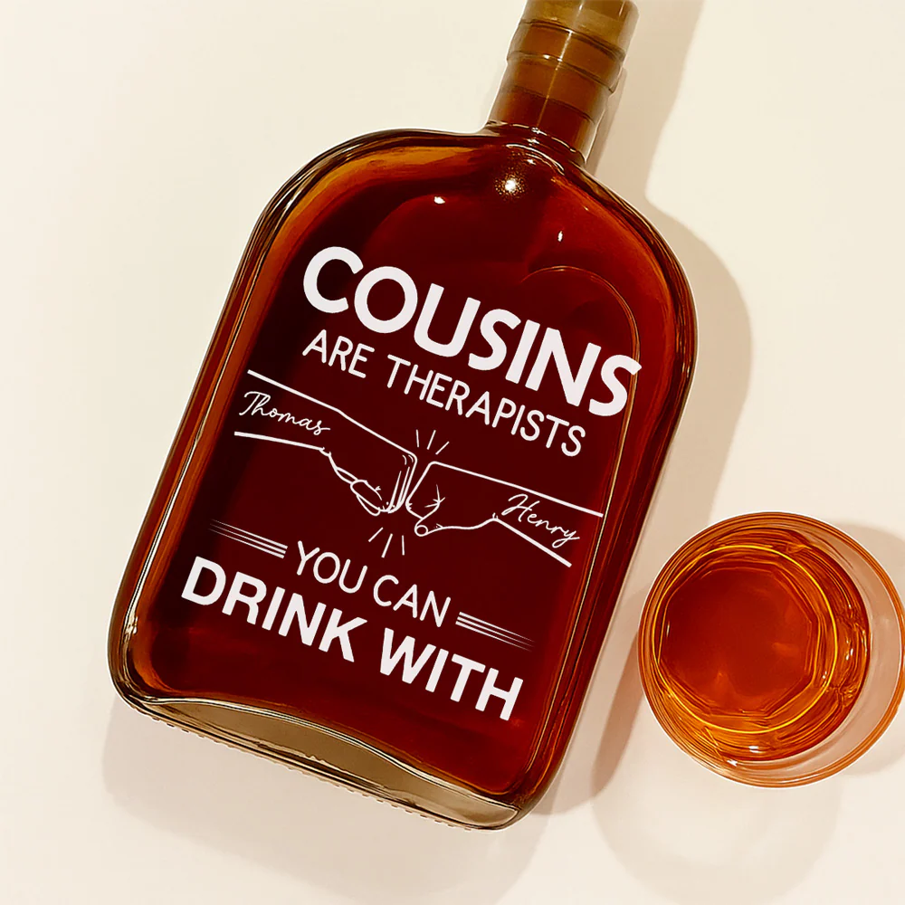 My Brother Knows My Cure - Personalized Custom Spirits Decanter - Image 2
