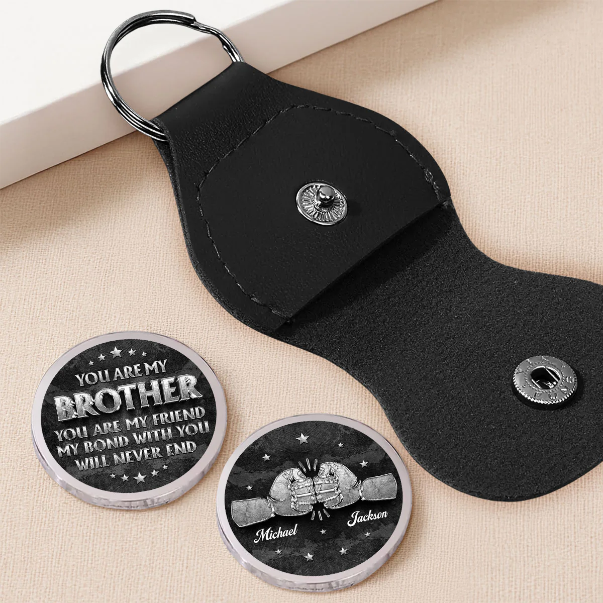 My Brother My Friend - Personalized Custom Pocket Hug - Image 2