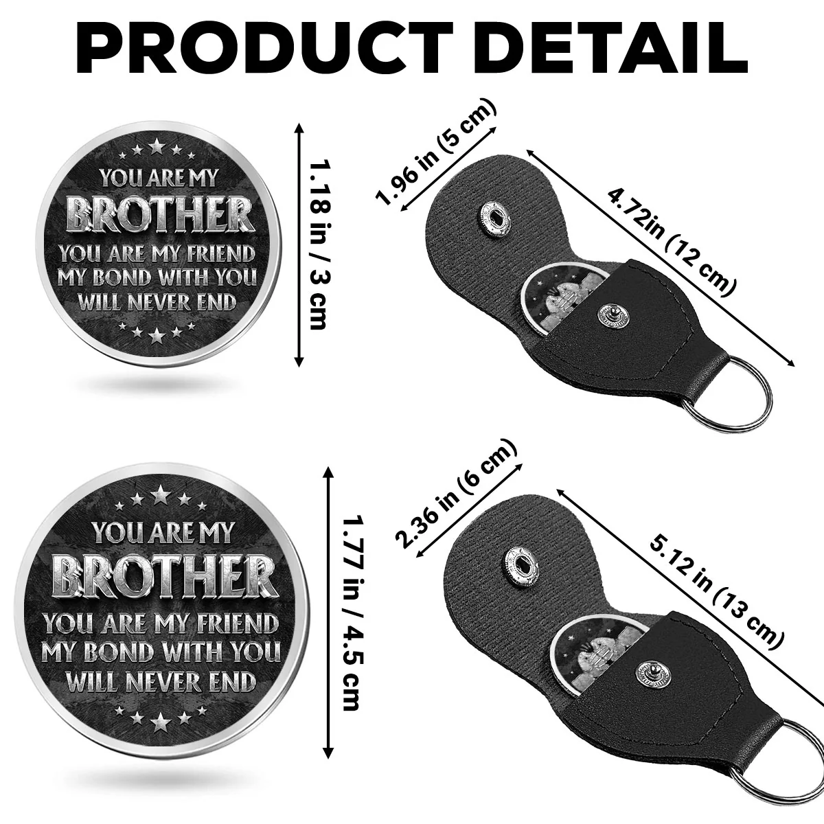 My Brother My Friend - Personalized Custom Pocket Hug - Image 5