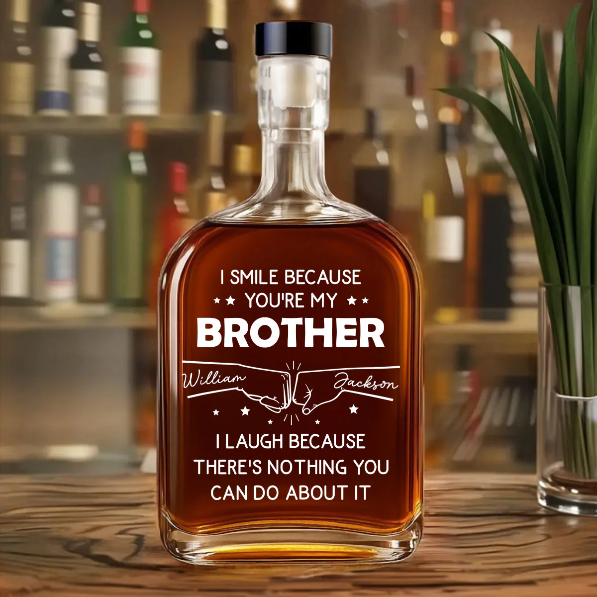 My Brother - Personalized Custom Spirits Decanter - Image 3