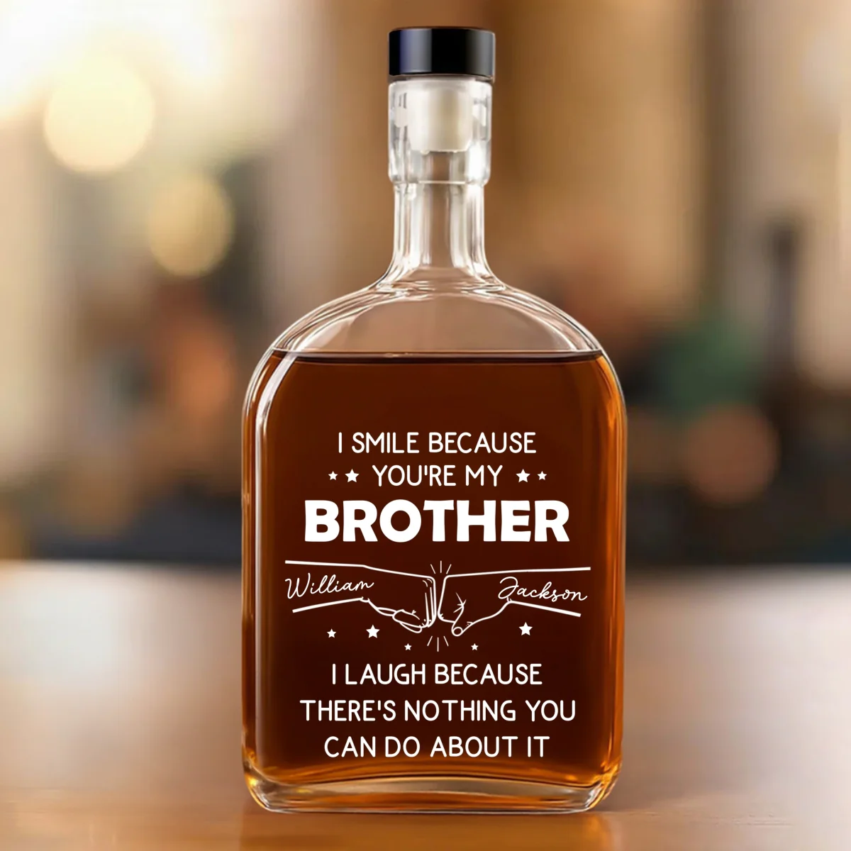 My Brother - Personalized Custom Spirits Decanter - Image 7