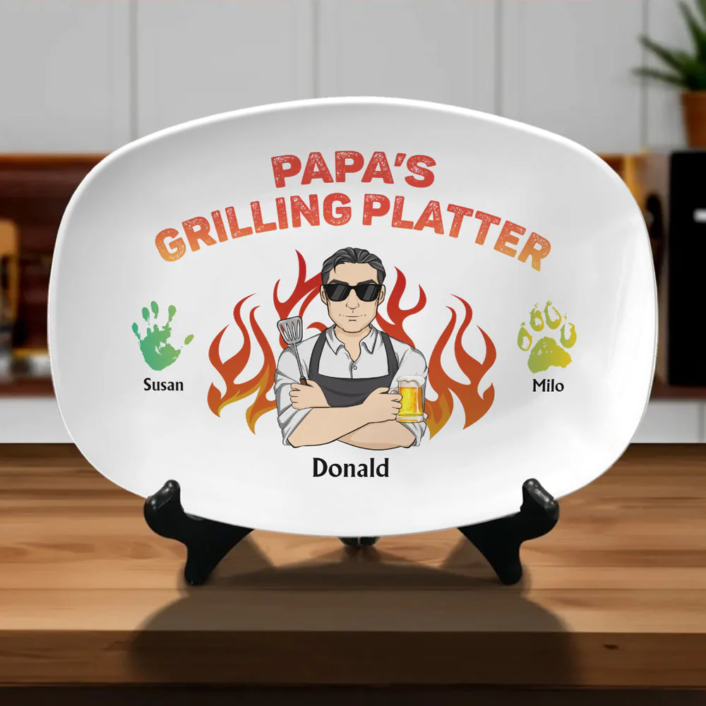 My Dad Is The Best Cook - Personalized Custom Platter - Image 3