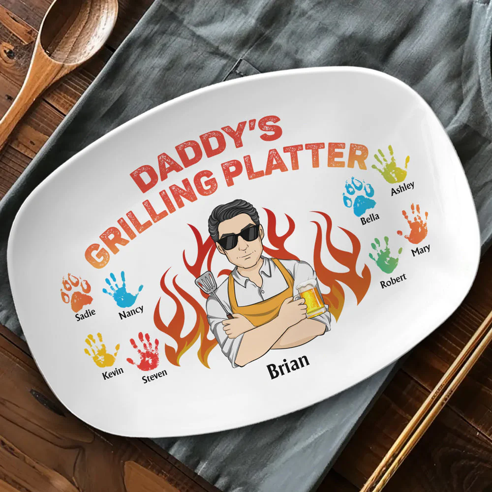 My Dad Is The Best Cook - Personalized Custom Platter - Image 4