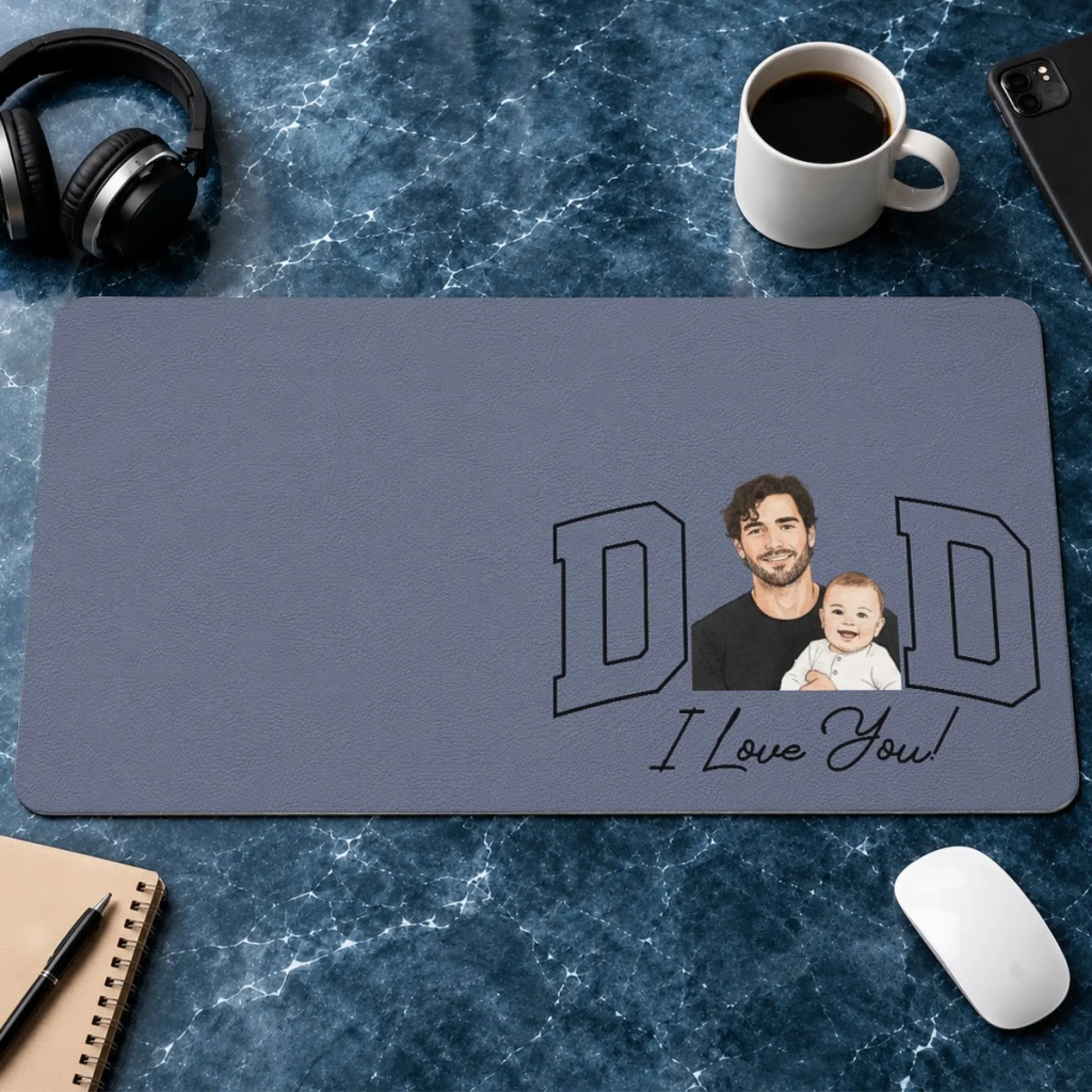 My Daddy - Personalized Custom Desk Mat - Image 5