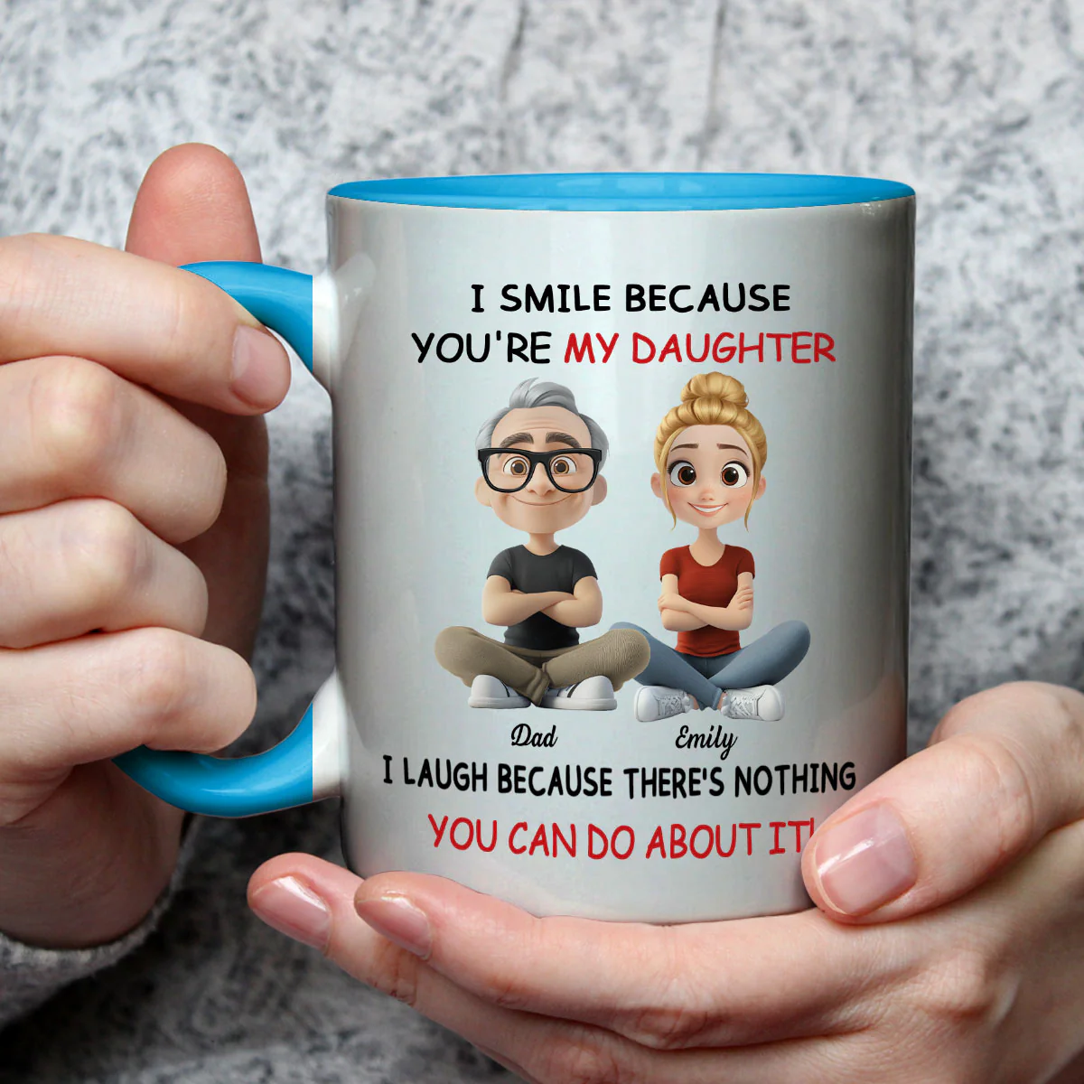 My Daughter - Personalized Custom Accent Mug - Image 2