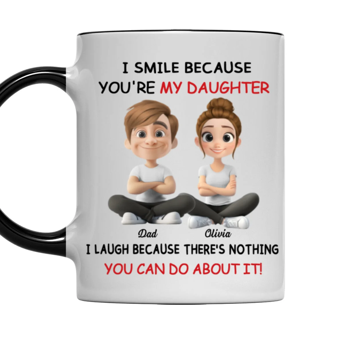 My Daughter - Personalized Custom Accent Mug - Image 5