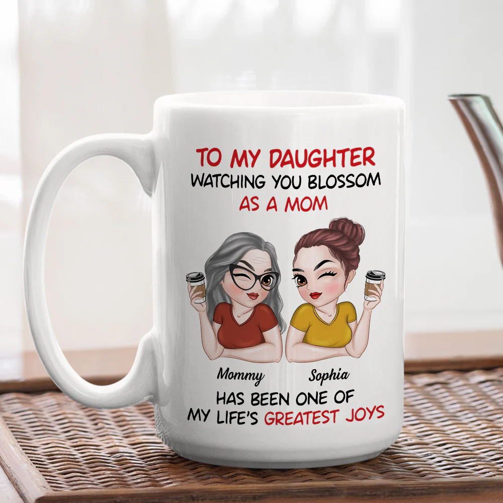 My Daughter - Personalized Custom Coffee Mug - Image 4