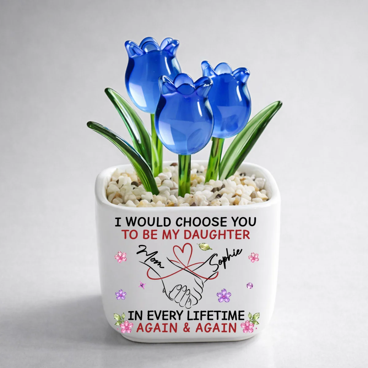 My Daughter - Personalized Custom Glass Everlasting Tulips - Image 9