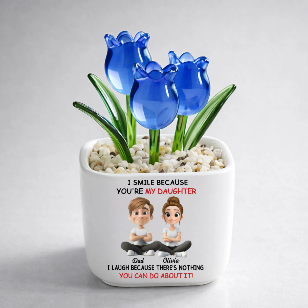 My Daughter - Personalized Custom Glass Everlasting Tulips - Image 9