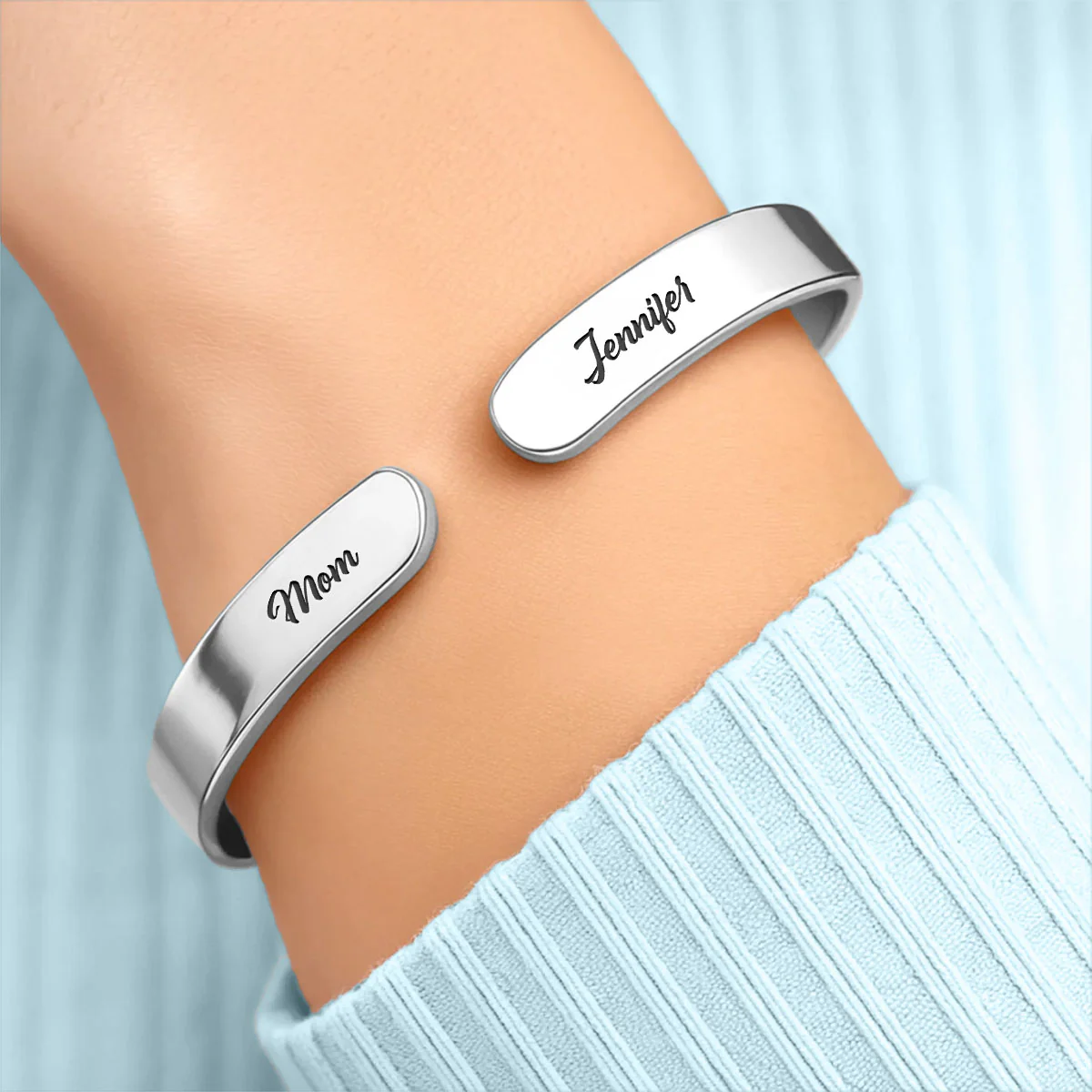 My Daughter Remember Who You Are - Personalized Custom Bracelet Cuff - Image 4