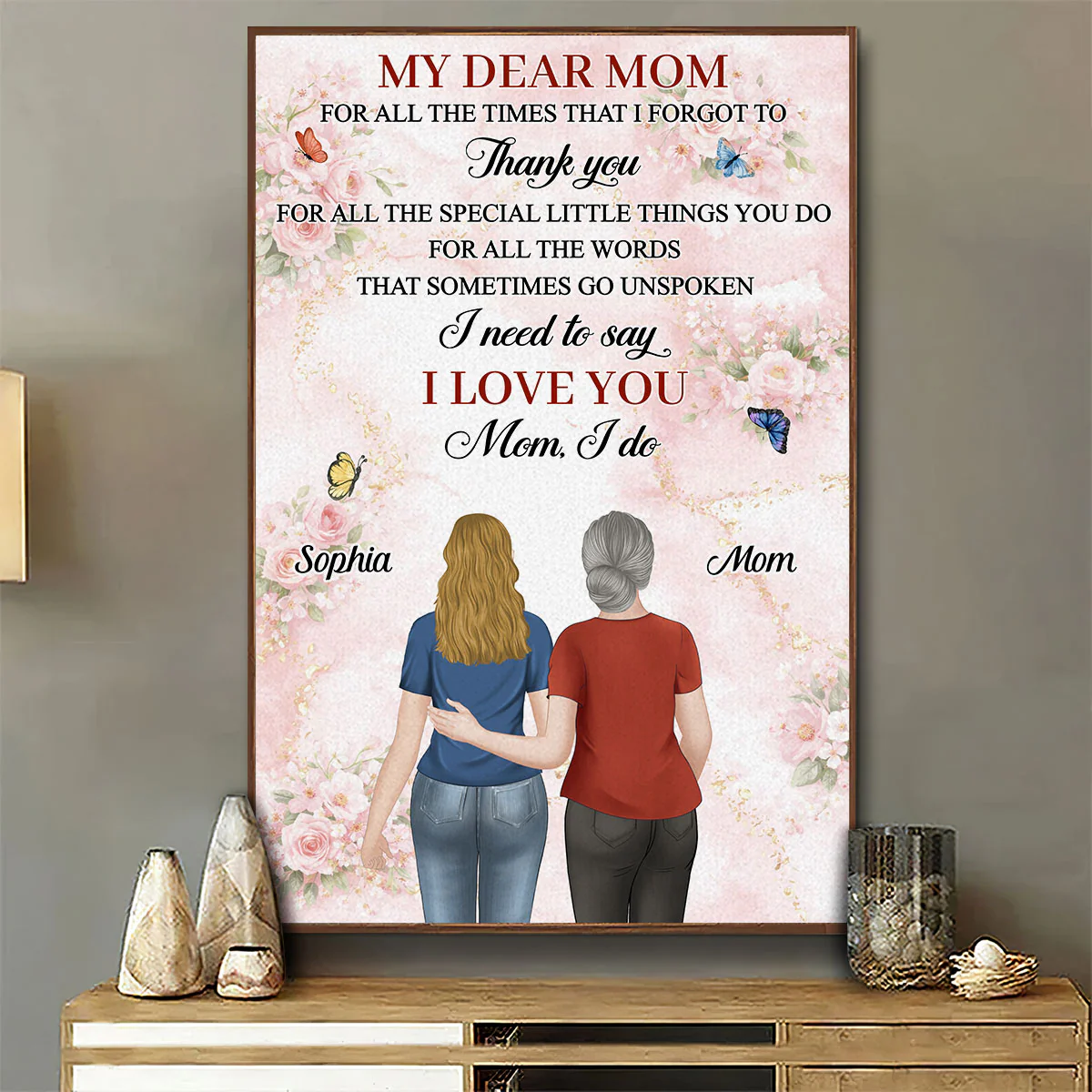 My Dear Mom - Personalized Custom Poster