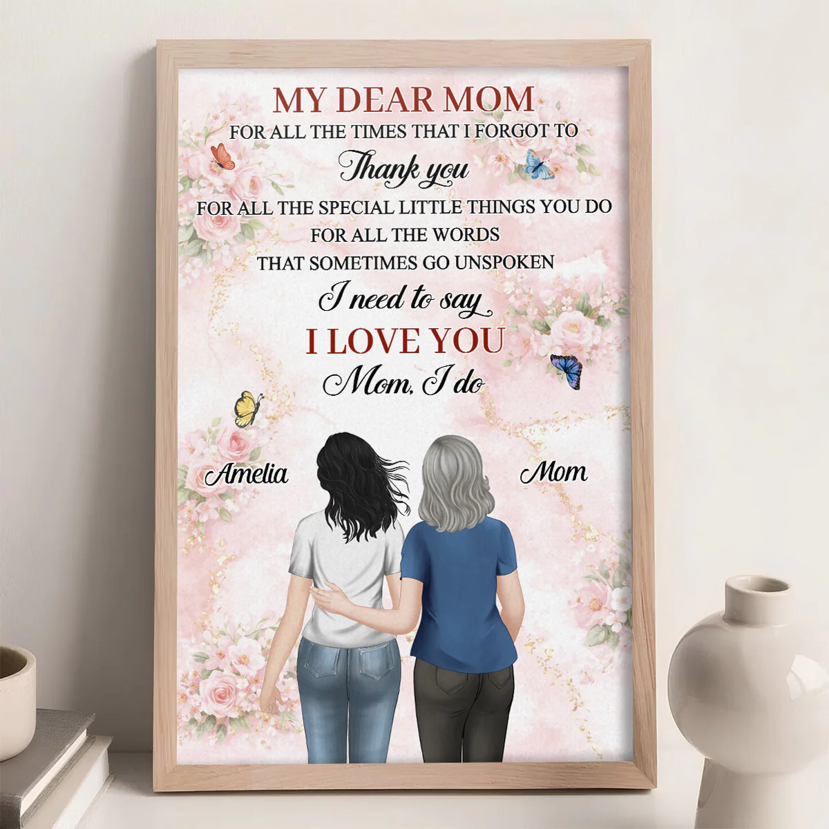 My Dear Mom - Personalized Custom Poster - Image 3