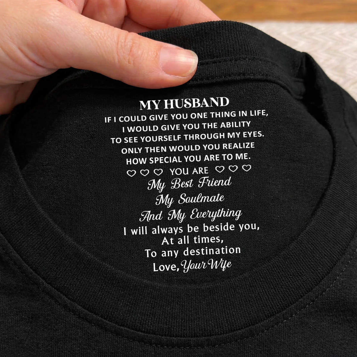My Everything - Personalized Custom Inside Neck Print T-Shirt - Image 2
