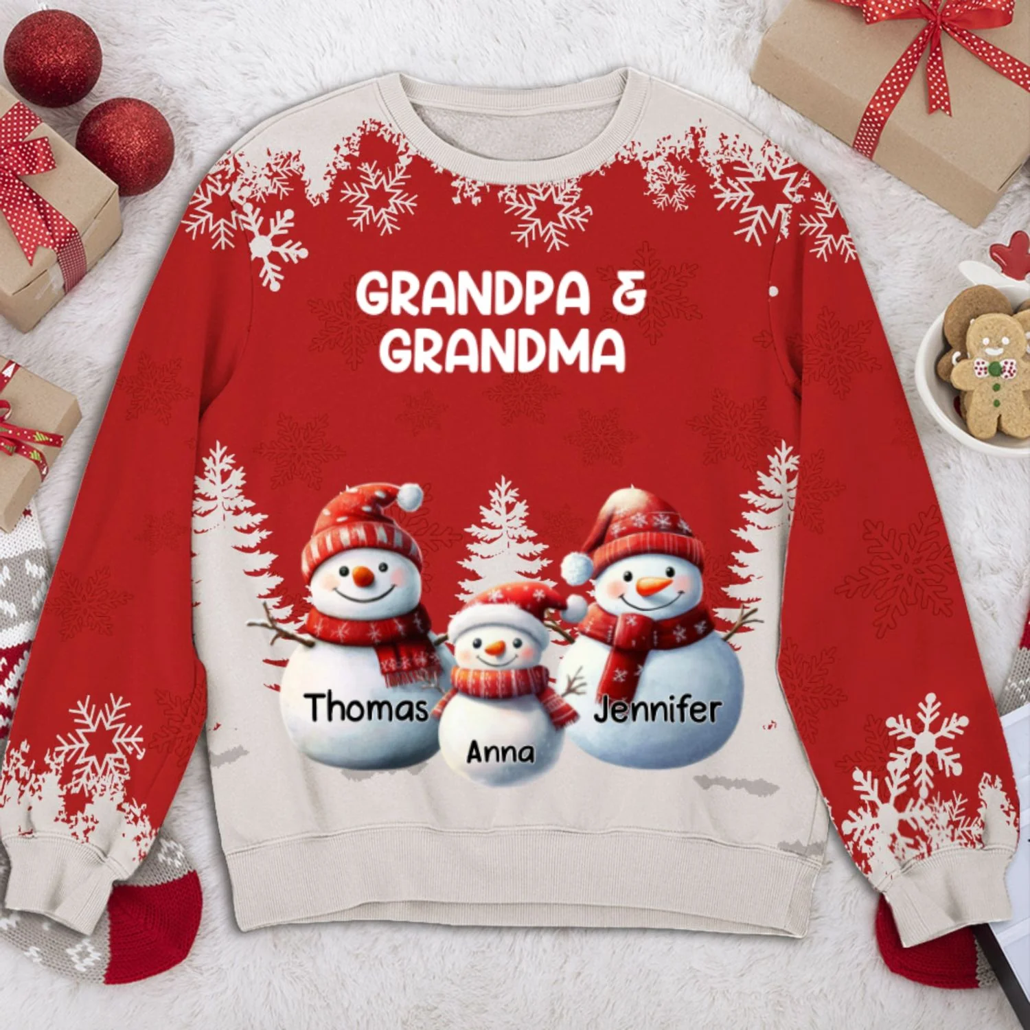 My Fav People Call Me Grandma Grandpa - Personalized Custom All-Over-Print Sweatshirt - Image 6