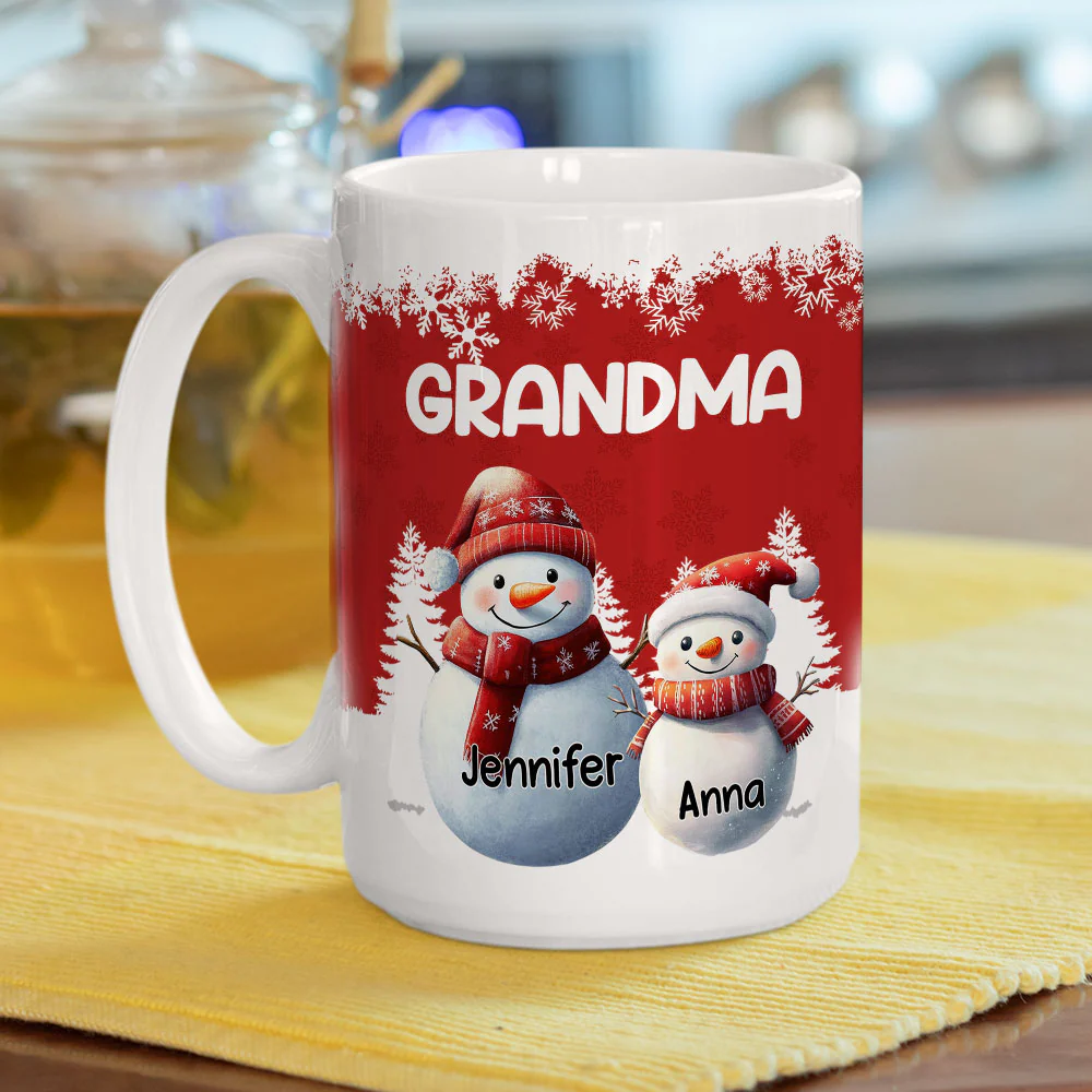 My Fav People Call Me Grandma - Personalized Custom Coffee Mug - Image 3