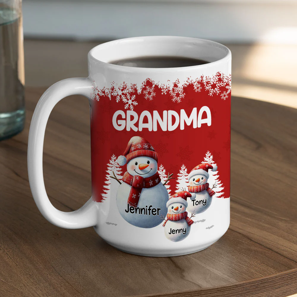 My Fav People Call Me Grandma - Personalized Custom Coffee Mug - Image 4