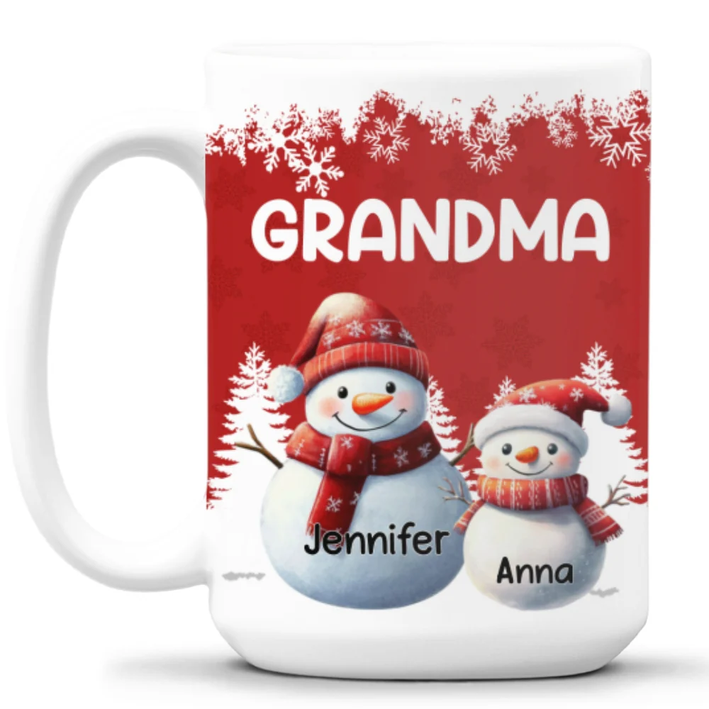 My Fav People Call Me Grandma - Personalized Custom Coffee Mug - Image 7