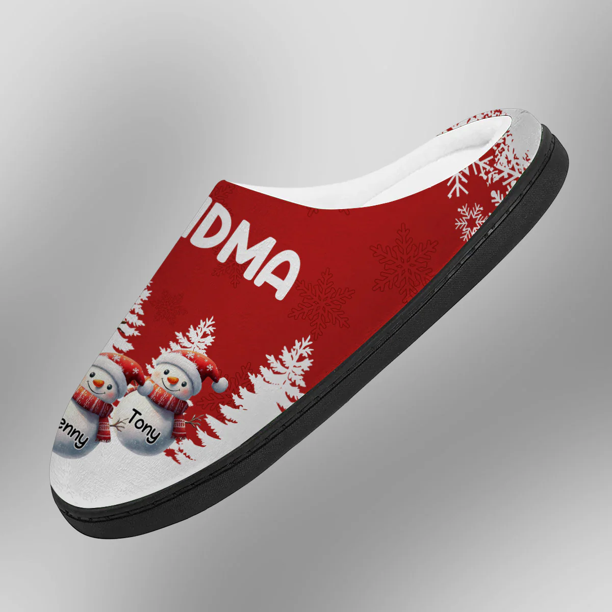 My Fav People Call Me Grandma - Personalized Custom Plush Slippers - Image 3