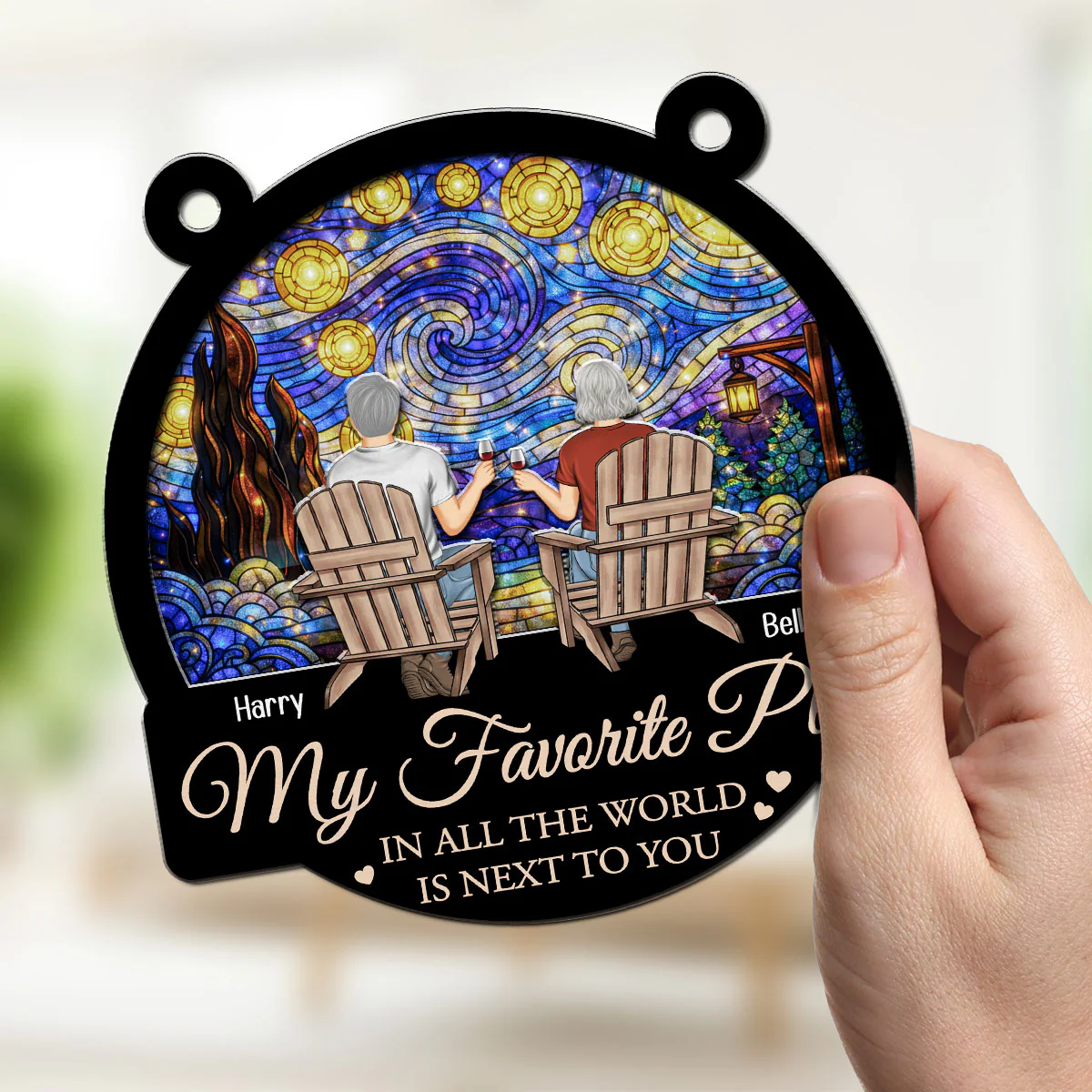  My Fav Place In The World - Personalized Custom Suncatcher - Image 4