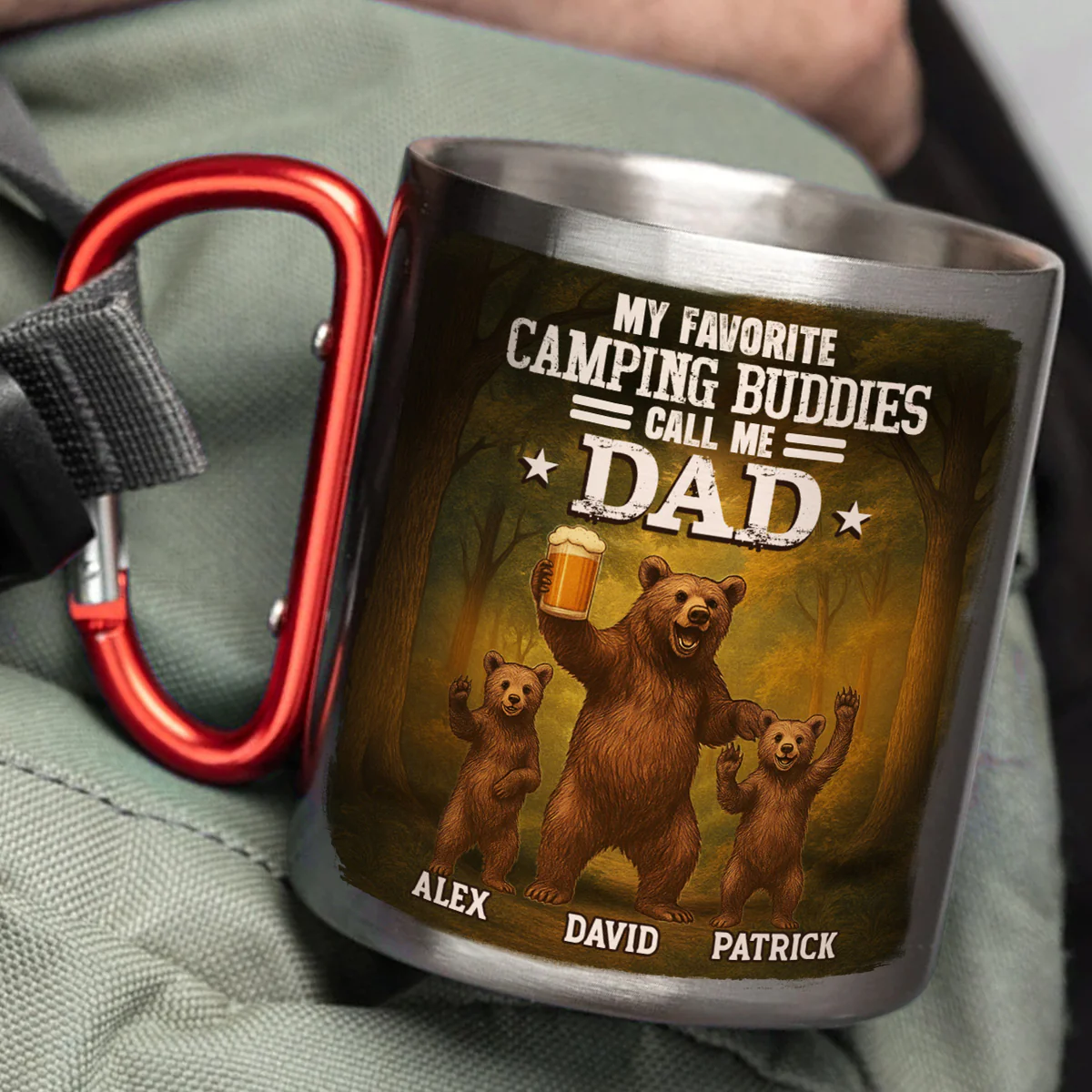 My Favorite Camping Buddy - Personalized Custom Carabiner Mug - Image 2