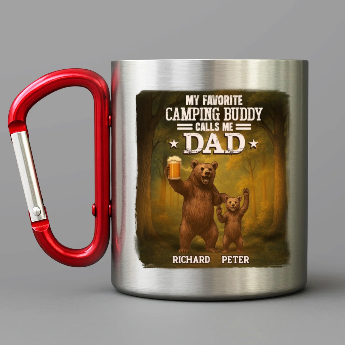 My Favorite Camping Buddy - Personalized Custom Carabiner Mug - Image 6