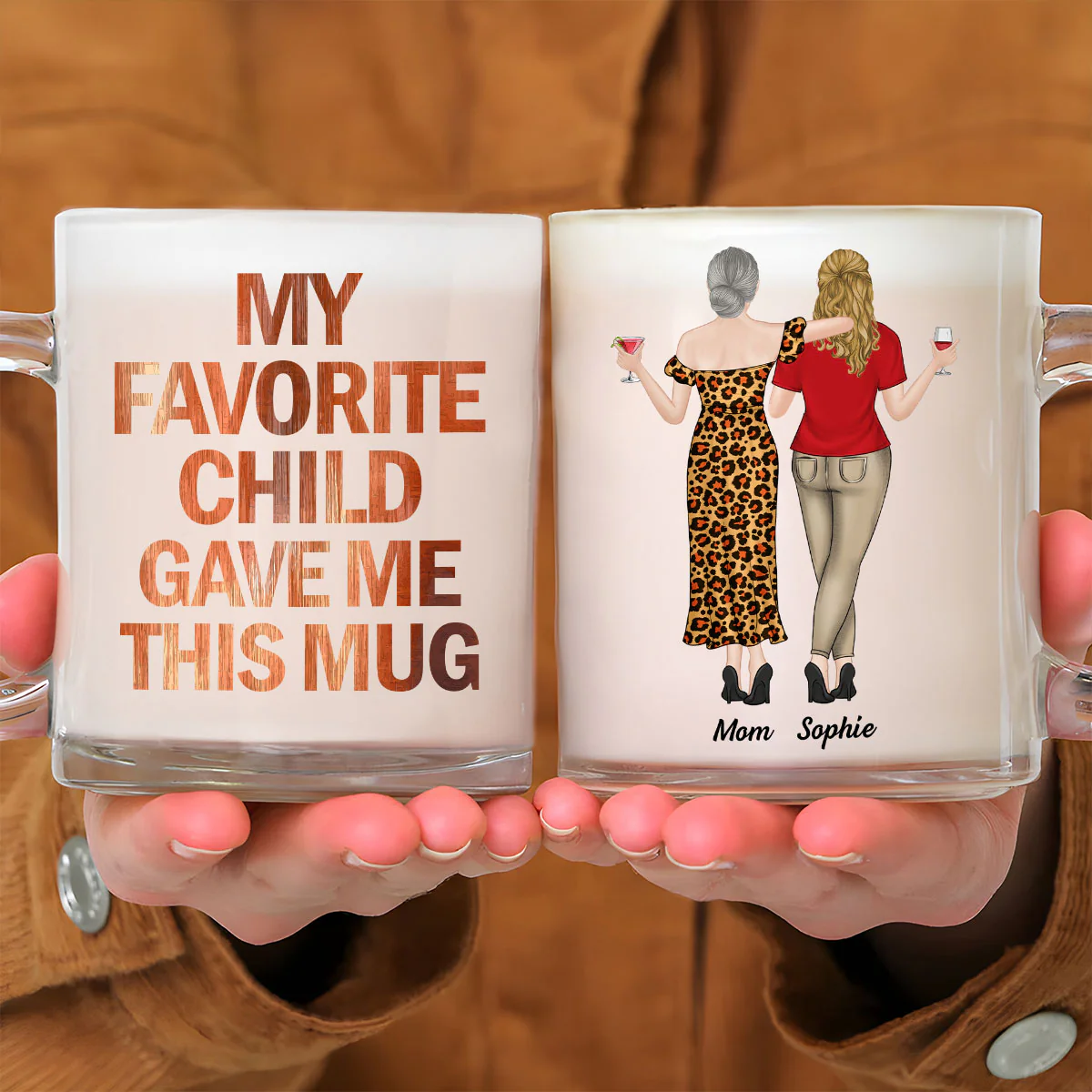 My Favorite Child Gave Me This Mug - Personalized Custom Glass Mug